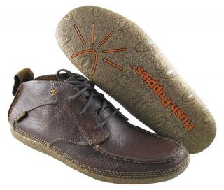 New Hush Puppies Mens Profile Chukka MT Brown Leather Boots US