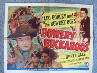 Leo Gorcey and the Bowery Boys Bowery Buckaroos Movie Poster Original