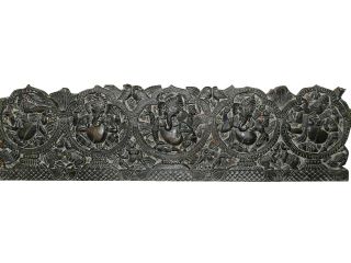 Ganesh Carving Five Forms of Ganesha Carved Headboard Wall Panel India