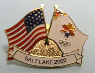 salt lake city 2002 olympics us flag and logo flag