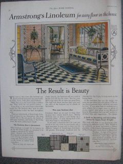 1925 armstrong s linoleum floor coverings ad hallway time left