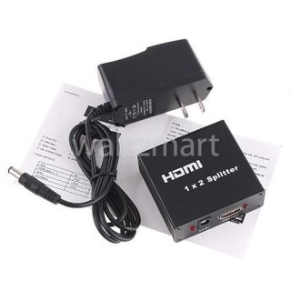 1080p HDMI Splitter Switcher Box 1 Input 2 Output for HDTV Xbox360 PS3