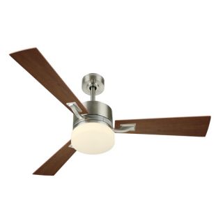 New Harbor Breeze Impact 52 Brushed Nickel Ceiling Fan Light w Remote