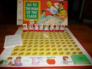 Go to The Head of The Class Vintage Board Game Milton Bradley 1967 100