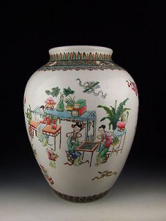 Large Famille Rose Porcelain Pot Qing Dynasty KangXi Reign