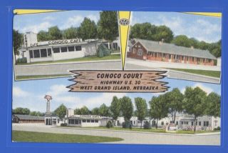   Court AAA Approved Hway US 30 West Grand Island NE Vintage Postcard