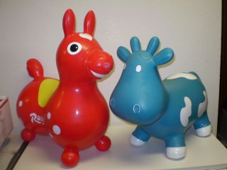 Vintage Rody Inflatable Hopping Horse Cow Bouncing Trumpette 1984 Toy