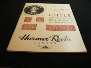 Harmer Rooke Auction Catalogue 1963 Albert Quast Collection of Chile