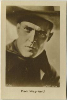 Ken Maynard Cowboy 1930s Hansom Movie Star Tobacco Card