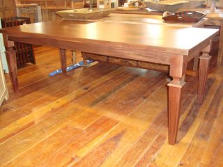 Reclaimed / Antique Timbers Solid Walnut Table Custom Oystering & Burr