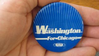 Harold Washington for Mayor of Chicago Campaign Pin