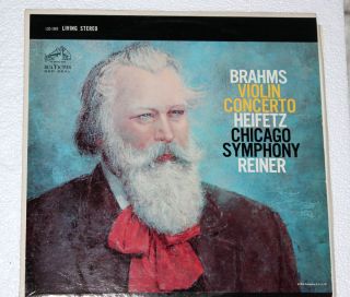 JASCHA HEIFETZ REINER LP MINT LSC 1903 1S Brahms violin concerto