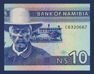 10 Dollars Banknote Namibia 1993 Hendrik Witbooi UNC