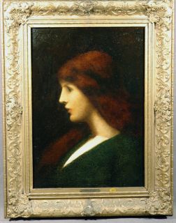 Pretty Redheaded Womans Profile O C by Jean Jacques Henner