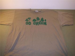 Go Green Environmental Novelty T Shirt x Large