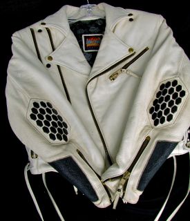 Vintage Bill Wall Leathers Deer Skin Leather Motorcycle Jacket with