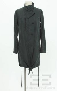 helmut lang black button front jacket size petite