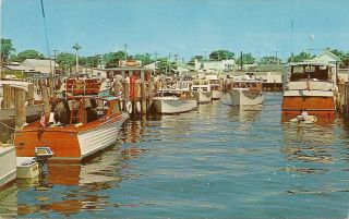   Marina Restaurant Hotel Fishing Piers Greenport Long Island NY 1950s