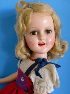 Beautiful 18 Compo Sonja Henie Doll All Original Tagged