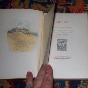 Cape Cod by Henry David Thoreau Antique 2 Volume Set 1896 Color