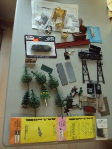 Large Lot of N Gauge Scale Accessories Kits and Parts B