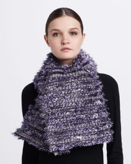 Marc Jacobs Tinsel Striped Tweed Scarf, Lilac   