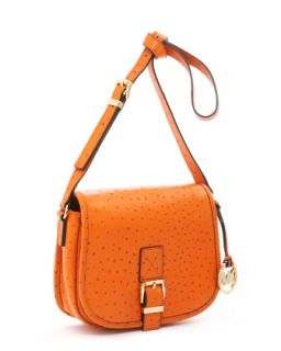 MICHAEL Michael Kors Medium Saddle Bag Messenger Bag, Tangerine