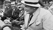 Adolf Hitler and Hermann Göring at the Berlin Olympics.