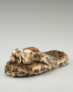 Juicy Couture Leopard Print Thong Slipper   Neiman Marcus