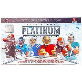 2012 Topps Platinum Football Hobby Box: Collectibles