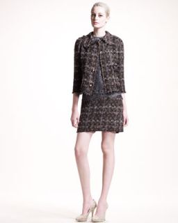 Dolce & Gabbana Cropped Tweed Jacket & Lace/Tweed Dress   Neiman