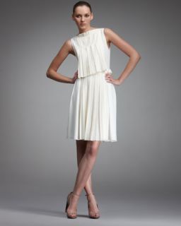 Nina Ricci Pleated Tiered Dress   