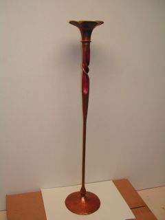  Hammered Copper Candlestick GREG HESSEL STUDIOS Arts and Crafts Style