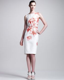 Silk Floral Dress  Neiman Marcus  Silk Flower Dress