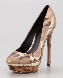 Tone Leather Pump    Two Tone Leather Pump