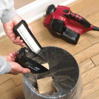 Keep work area clean with Micro Filter dust canister . View larger .