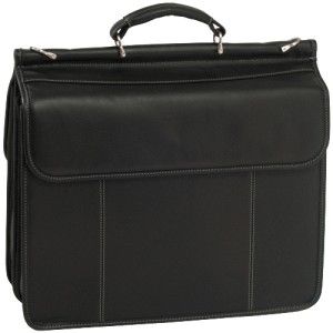 McKlein Hazel Crest Double Compartment Leather Laptop Briefcase s