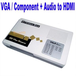  Component YPbPr RCA to HDMI AV Video Converter Adapter Scaler