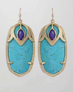 Kendra Scott Darby Peacock Earrings, Turquoise   