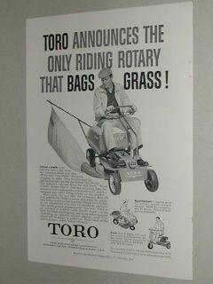 1960 Toro Lawn Tractor ad, riding mower Pony Colt Sport