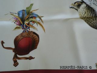 Hermes Scarves Wraps Silk Vintage Chasses A` Vol Never Worn de Linares