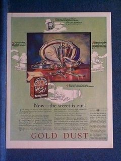1926 Gold Dust Powder  Black Twins On Box   Kitchen Silver Shown