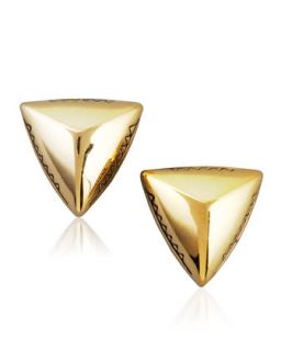 House of Harlow Faceted Triangle Stud Earrings   