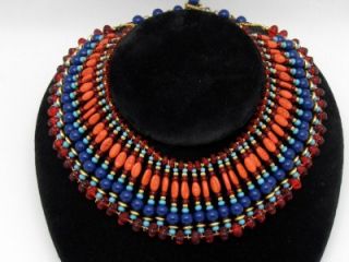 Vintage Miriam Haskell Egyptian Revival Vrba Collar Necklace Book PC