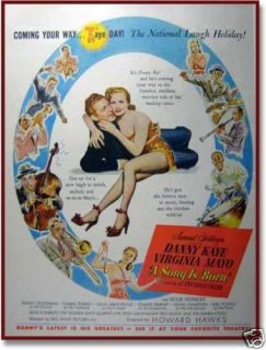 1948 A SONG IS BORN MOVIE AD D KAYE V MAYO L. ARMSTRONG