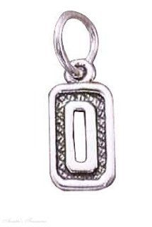 Sterling Silver Jersey Number Zero 0 Charm: Jewelry: 