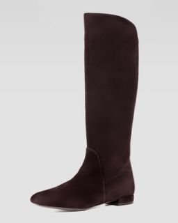 Stuart Weitzman Halftime Suede Boot with Stretch Fabric Back   Neiman