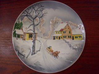 Highmount Majolica Charger Plate Christmas West Germany 3754