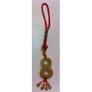 Feng Shui Yellow Jade Number 8 Charm