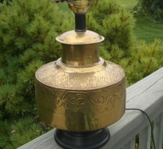  Ornate Bird Brass Old Lamp Base Hearth Floor Candle Holder